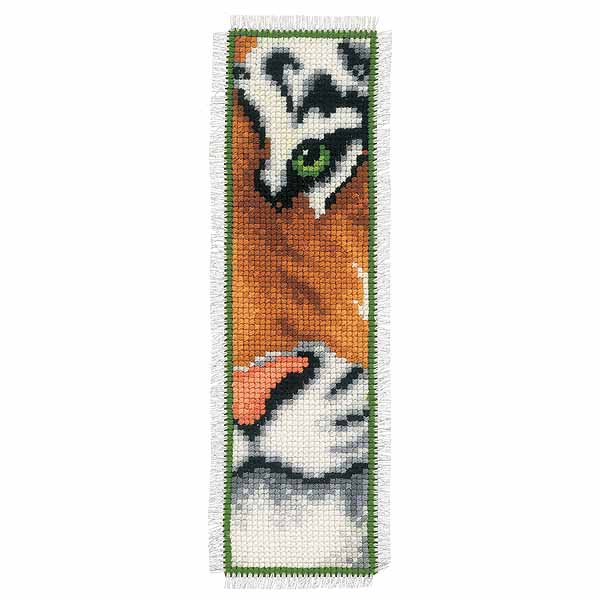 Tiger Bookmark Cross Stitch Kit By Vervaco