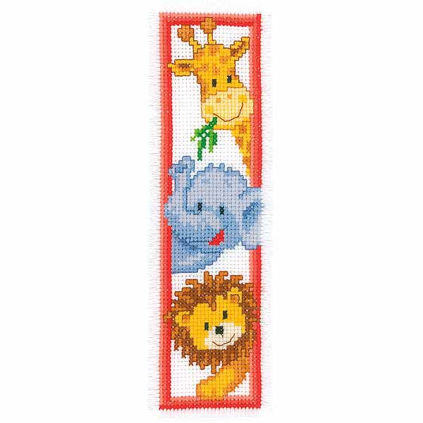Zoo Animals Bookmark Cross Stitch Kit By Vervaco