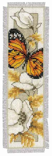 Butterfly Bookmark Cross Stitch Kit By Vervaco