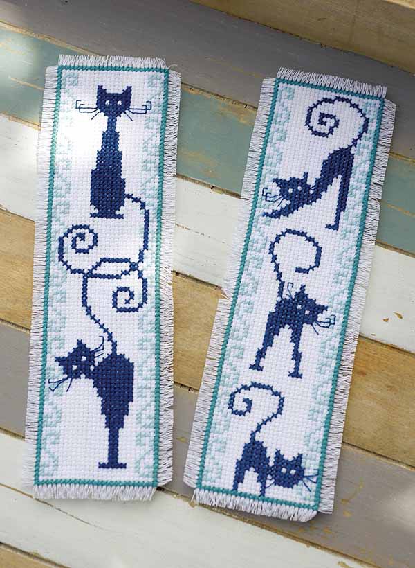 Cheerful Cats Bookmark Cross Stitch Kit By Vervaco