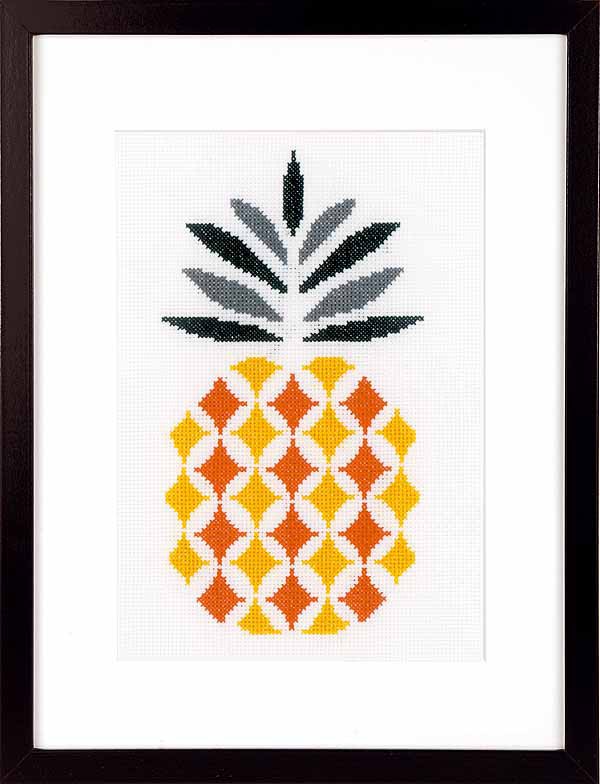 Pineapple Cross Stitch Kit By Vervaco