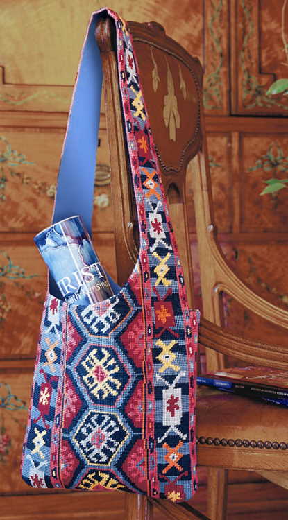 Bergama Shoulder Bag Tapestry Needlepoint Kit by Glorafilia
