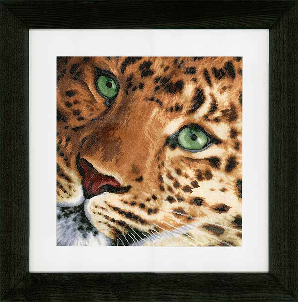 Leopard Cross Stitch Kit By Lanarte