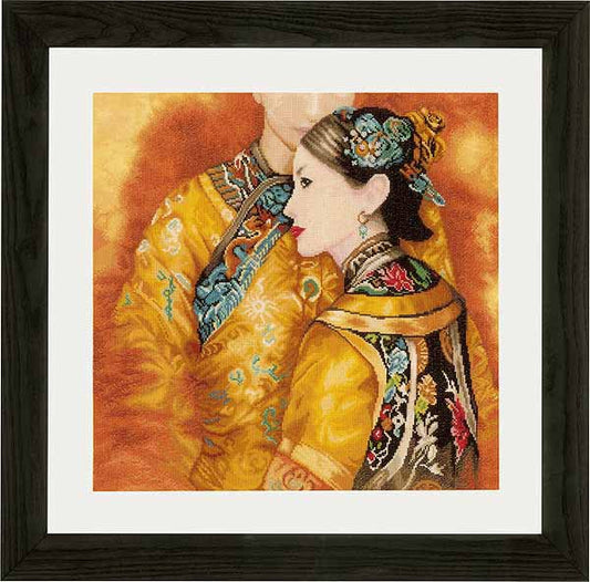 Asian Couple Cross Stitch Kit By Lanarte