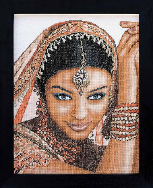 Indian Model Cross Stitch Kit By Lanarte