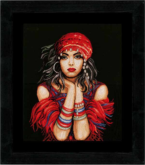Gypsy Girl Cross Stitch Kit By Lanarte