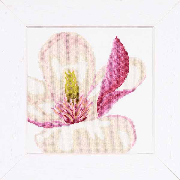 Magnolia Flower Cross Stitch Kit By Lanarte