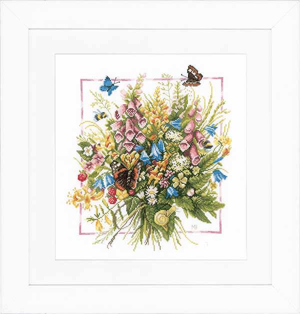Summer Bouquet Cross Stitch Kit By Lanarte