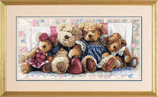 A Row of Love Cross Stitch Kit by Dimensions