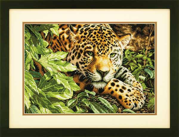 Leopard in Repose Cross Stitch Kit by Dimensions