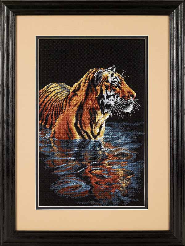 Tiger Chilling Out Cross Stitch Kit by Dimensions