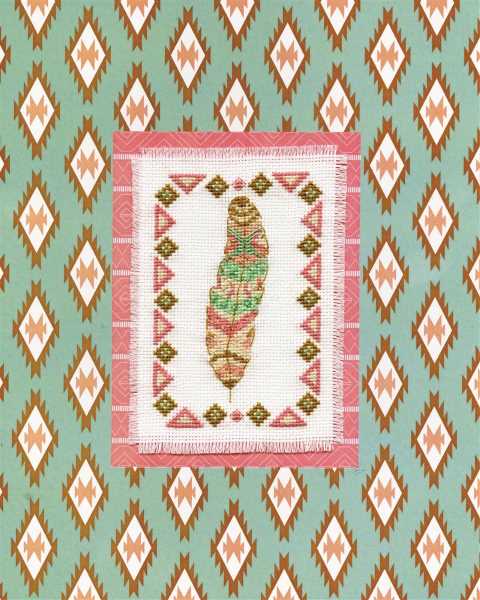 Feather Cross Stitch Kit by Design Works