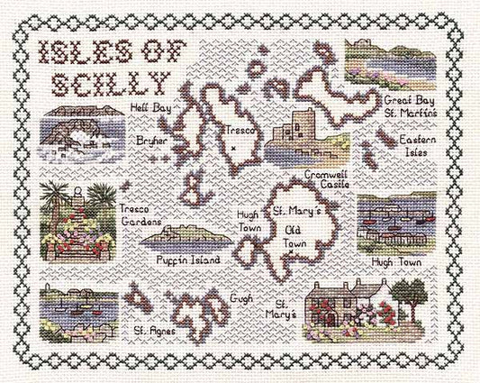 Scilly Isles Map Cross Stitch Kit by Classic Embroidery
