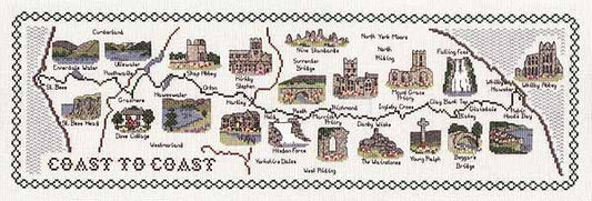 Coast to Coast Map Cross Stitch Kit by Classic Embroidery