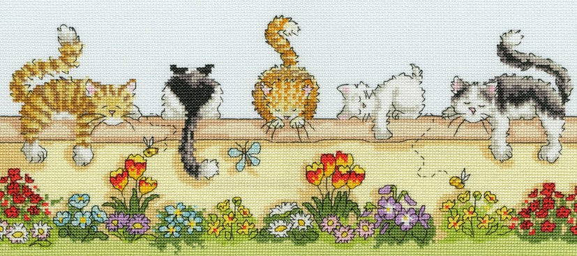 Lazy Cats Cross Stitch Kit By Bothy Threads