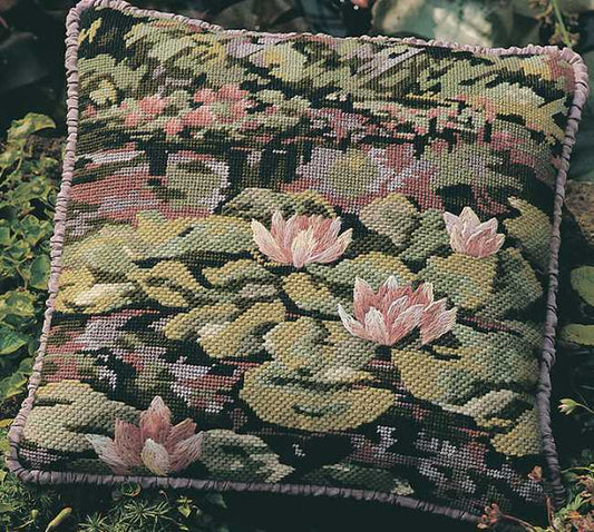 Waterlilies Tapestry Needlepoint Kit by Glorafilia