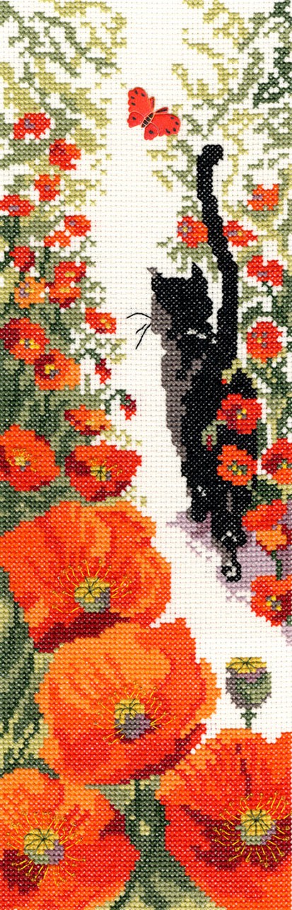 Black and White Cat Cross Stitch Kit by Heritage Crafts – The
