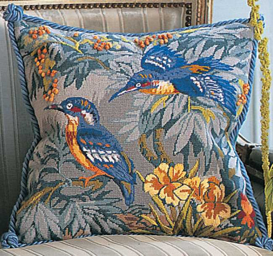 Kingfishers Tapestry Needlepoint Kit by Glorafilia