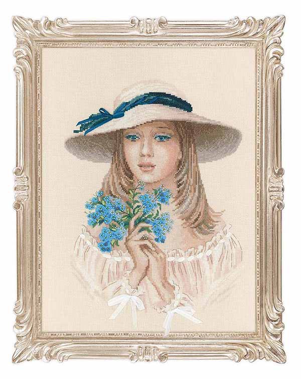 Forget Me Not Cross Stitch Kit By RIOLIS