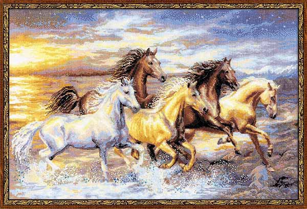In the Sunset Cross Stitch Kit By RIOLIS