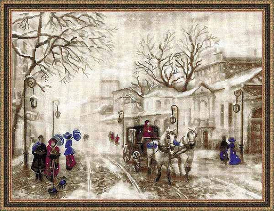 Old Street Cross Stitch Kit By RIOLIS