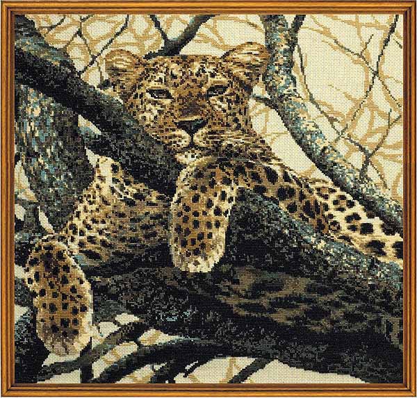 Leopard Cross Stitch Kit By RIOLIS