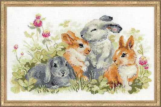 Funny Rabbits Cross Stitch Kit By RIOLIS