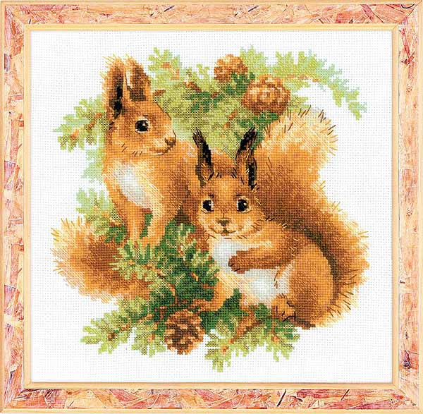 Squirrels Cross Stitch Kit By RIOLIS