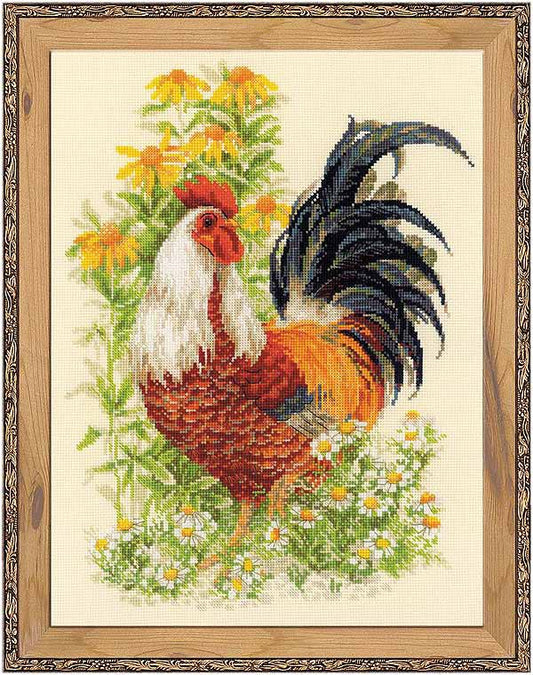 Rooster Cross Stitch Kit By RIOLIS