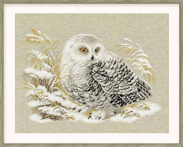 White Owl Cross Stitch Kit By RIOLIS