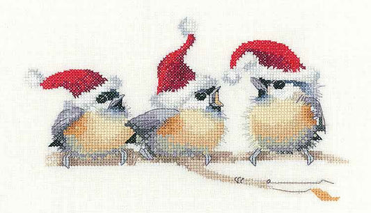 Festive Chicks Cross Stitch Kit by Heritage Crafts