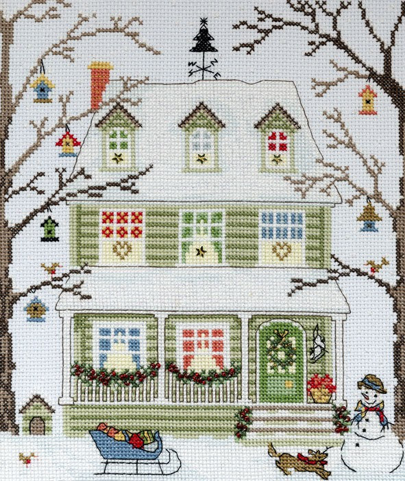 New England Homes Winter Cross Stitch Kit By Bothy Threads