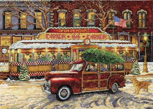 Route 66 Christmas Cross Stitch Kit by Design Works