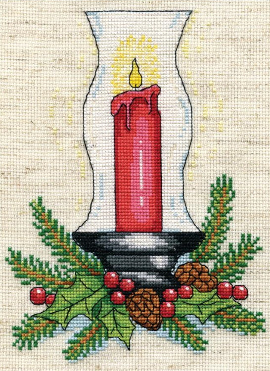 Candle Christmas Cross Stitch Kit by Design Works