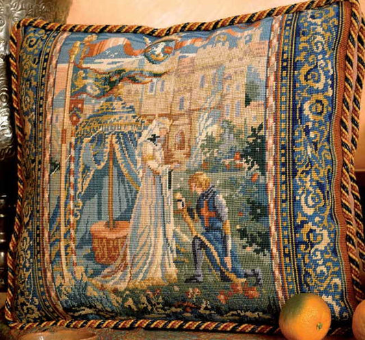 Lancelot and Guinevere Tapestry Needlepoint Kit by Glorafilia