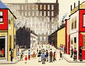 Street Scene Lowry Cross Stitch Kit By Bothy Threads