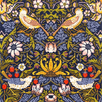 Strawberry Thief William Morris Cross Stitch Kit By Bothy Threads