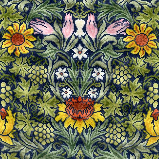 Sunflowers William Morris Cross Stitch Kit By Bothy Threads