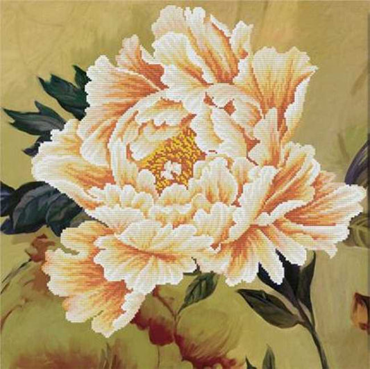 Blooming Peony Printed Cross Stitch Kit by Needleart World (two)
