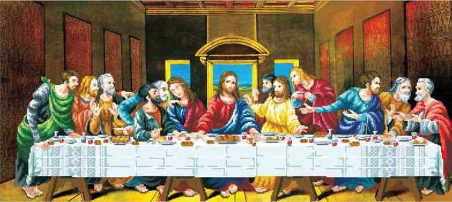 The Last Supper Printed Cross Stitch Kit by Needleart World