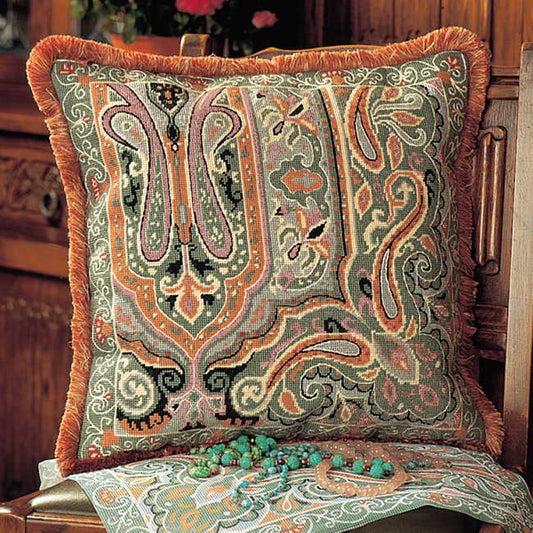 Paisley Tapestry Needlepoint Kit by Glorafilia