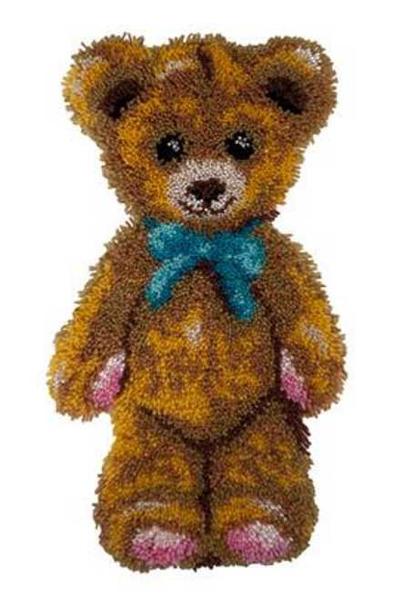 Boston the Teddy Bear Latch Hook Kit By Needleart World