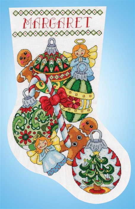 Ornaments Christmas Stocking Cross Stitch Kit by Design Works