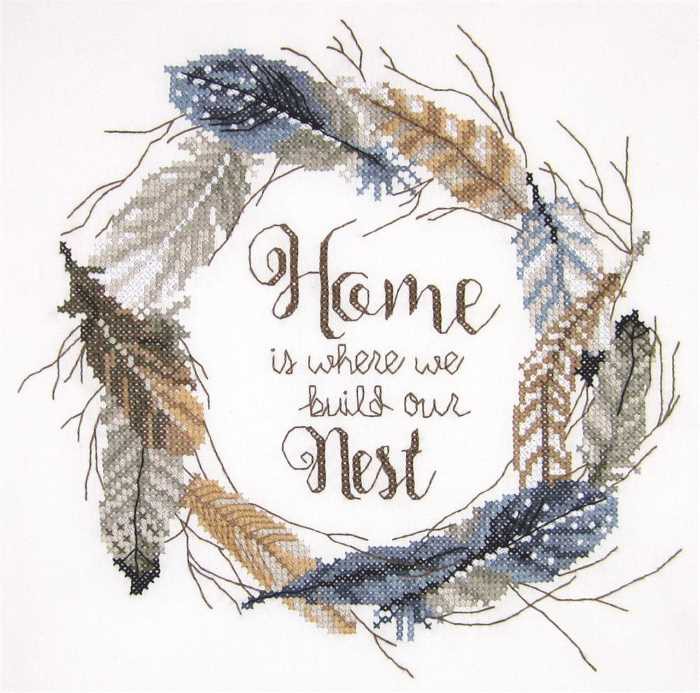 Build Our Nest Sampler Printed Cross Stitch Kit by Janlynn