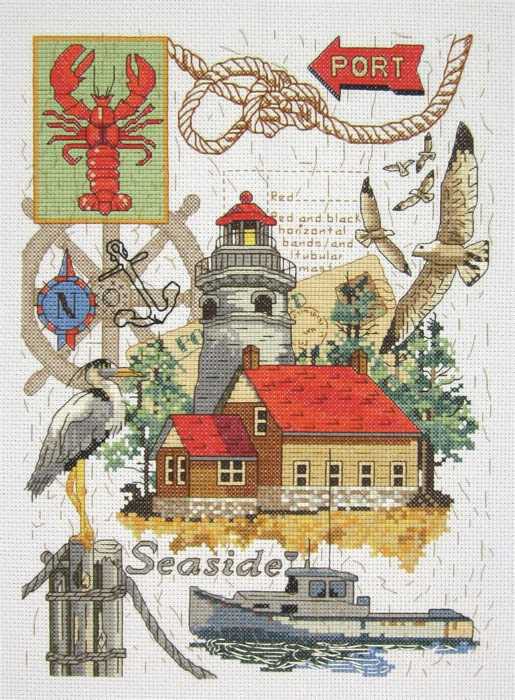 Seaside Collage Cross Stitch Kit by Janlynn
