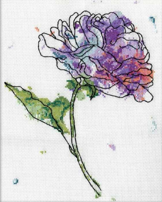 Lilac Floral Cross Stitch Kit by Design Works