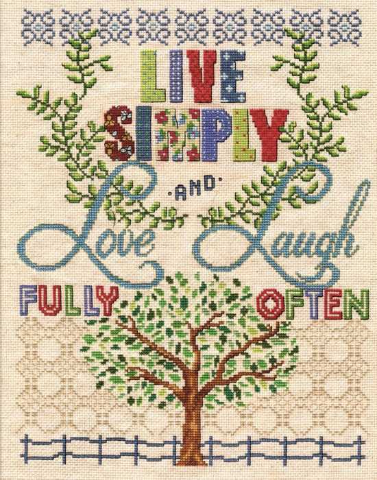 Live Simply Cross Stitch Kit by Design Works
