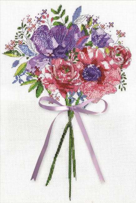 Flowers and Lace Cross Stitch Kit by Design Works