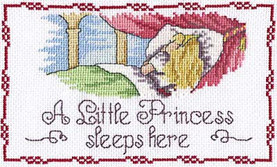 Little Princess Sleeps Here All Our Yesterdays Cross Stitch Kit by Faye Whittaker