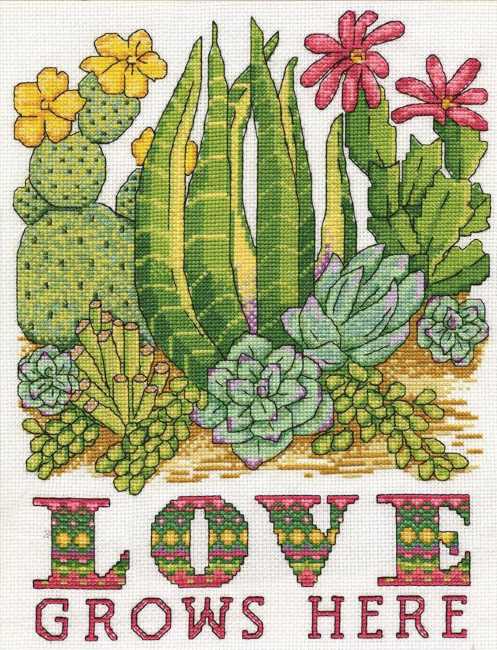 Cactus Love Cross Stitch Kit by Design Works